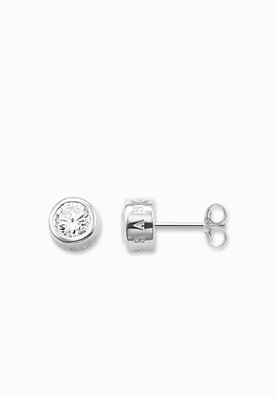 Ohrstecker Großer Weiß Stein