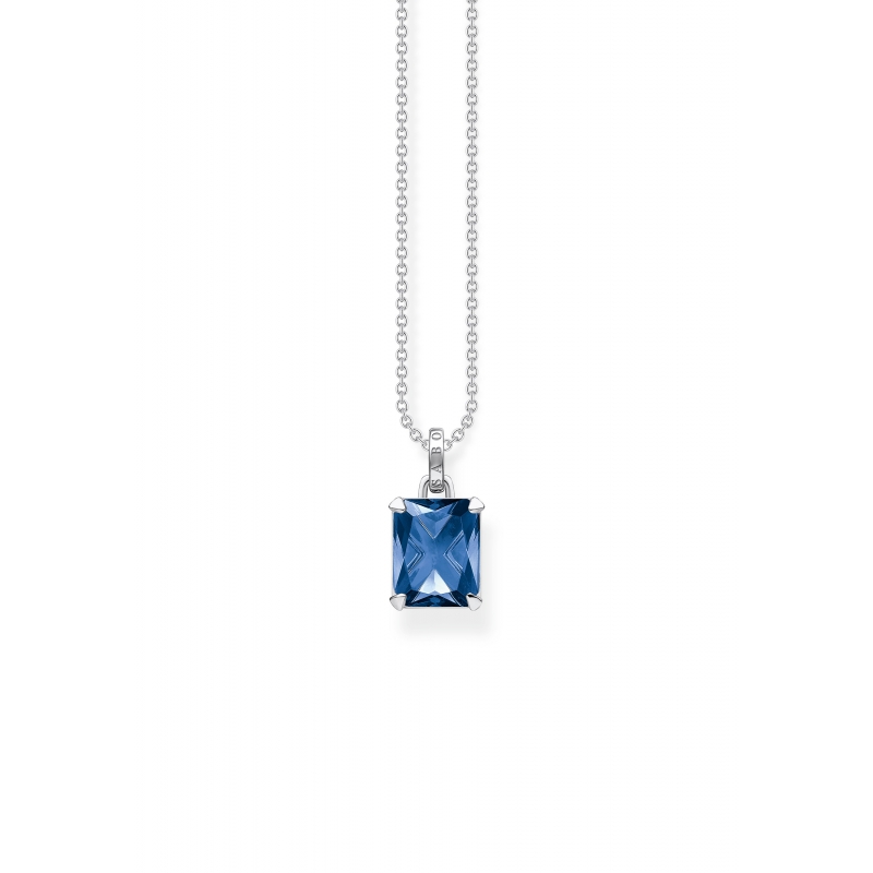 Thomas Sabo KE1964-699-1 Ketting Blauwe Steen Zilver | Diademita