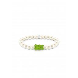 Bracelet HARIBO Perle & Ours d'or Vert