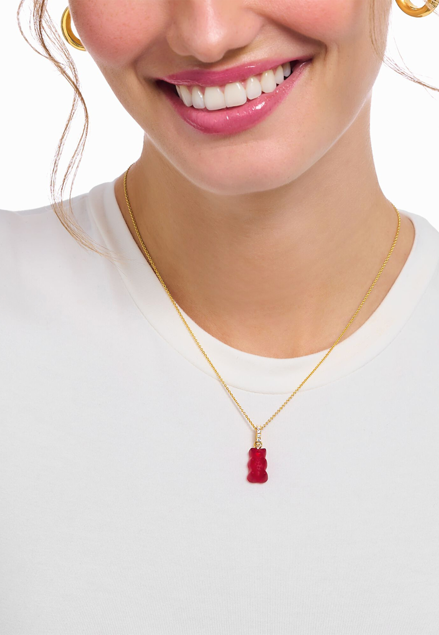 Collier HARIBO Ours d'or Rouge