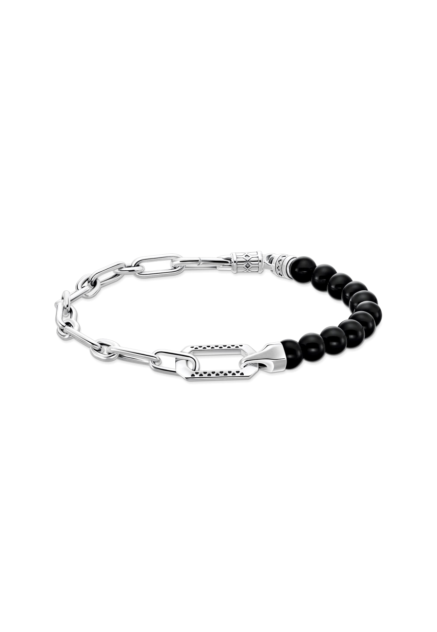 Bracelet Black Onyx Silver Chain