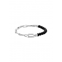 Bracelet Black Onyx Silver Chain