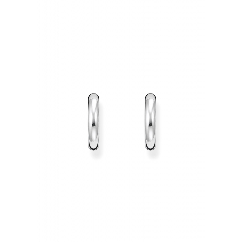 Hoop Earrings Chunky Silver