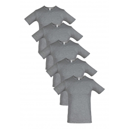 BASIC MAX T-shirt Hommes 5 Pack – Gris