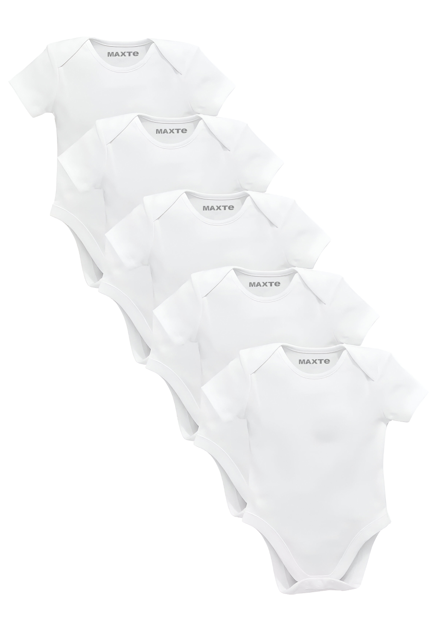 Baby Body Anzug Kurzarm Unisex 5er-Pack