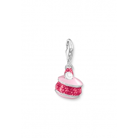 Charm Pendant Pink Raspberry Macaron