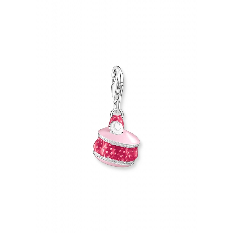 Charm Pendant Pink Raspberry Macaron