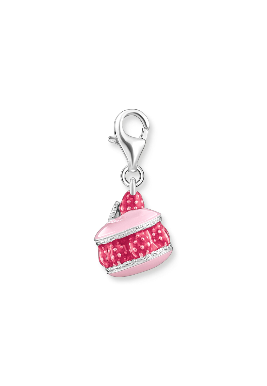 Charm Pendant Pink Raspberry Macaron