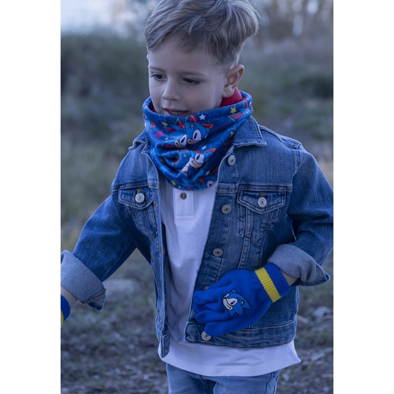 Cerda 2200009921 Écharpe de nuit Sonic pour enfants | Diademita