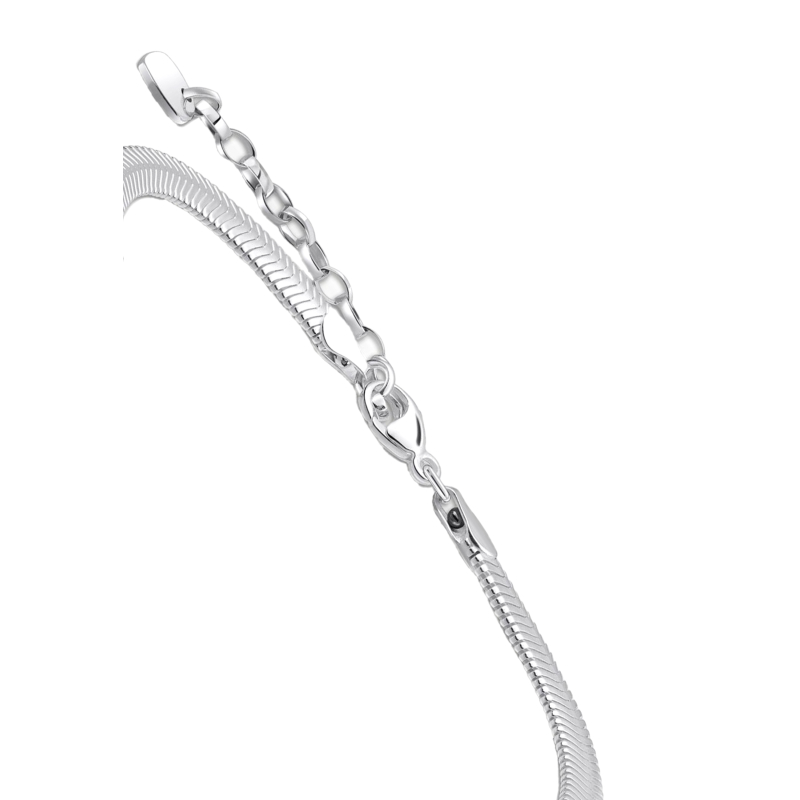 Bracelet serpent argenté