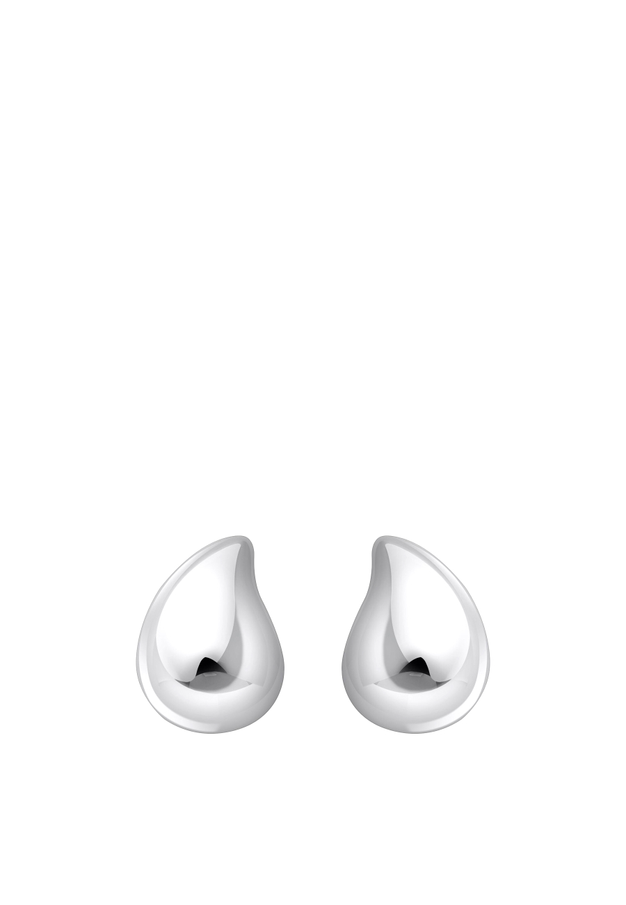 Earrings Organic Drop-Shape Silver