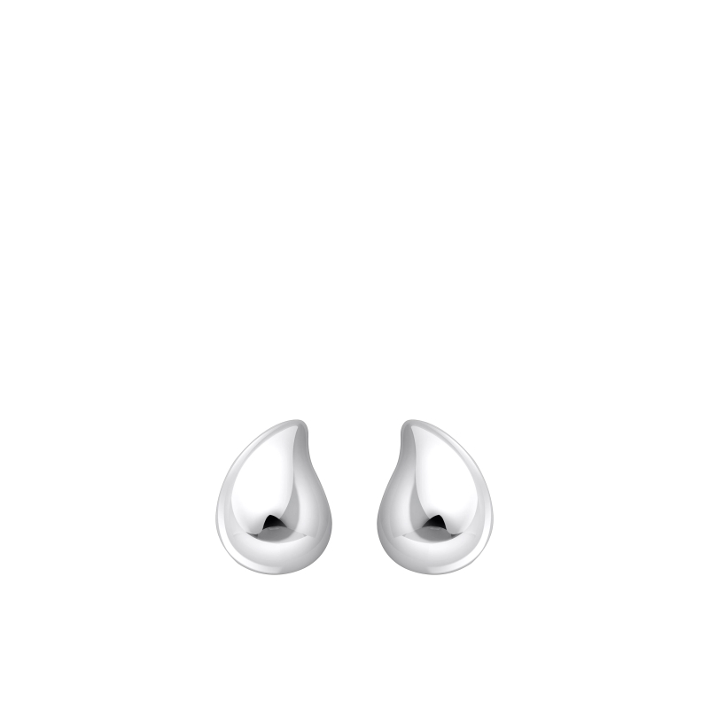 Earrings Organic Drop-Shape Silver