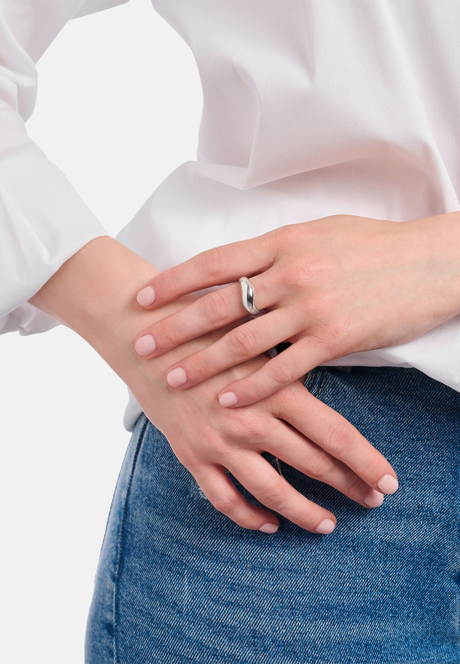 Bague de forme organique en argent