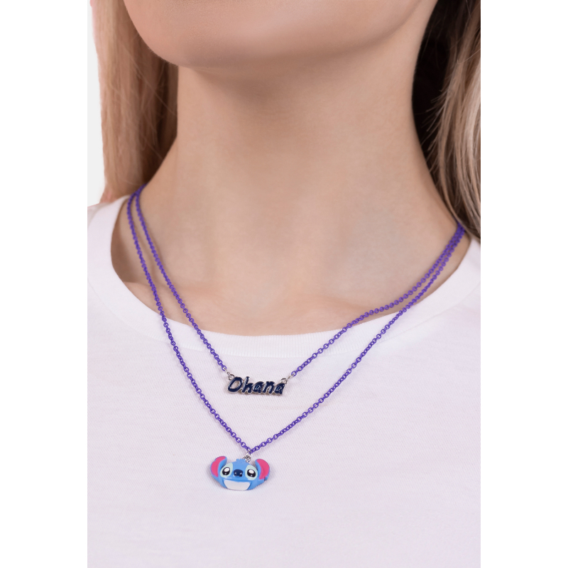 Necklace Disney Lilo & Stitch Ohana Stitch Double Layered
