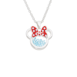 Halsketting Minnie Mouse Geboortesteen – Lichtblauw