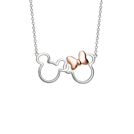 Disney Jewelry NF00287TL-18 Necklace Mickey & Minnie Mouse | Diademita