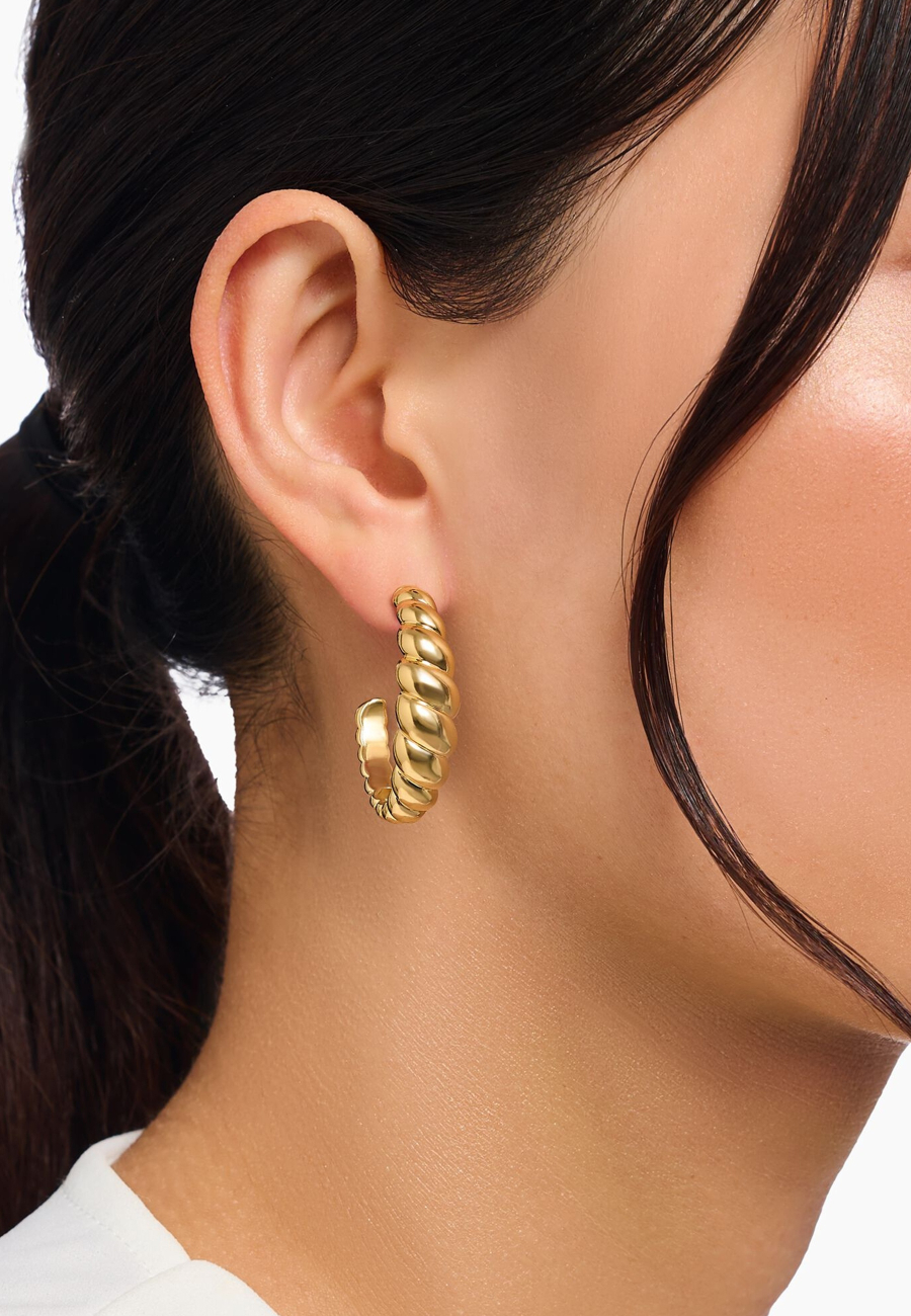 Thomas Sabo CR758-413-39 Créoles Plaquées Or Aux Formes… | Diademita