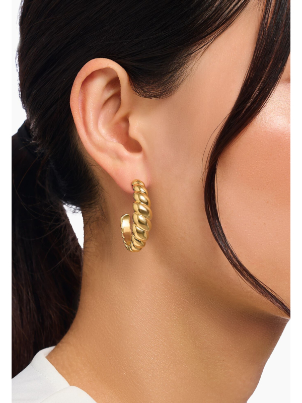 Thomas Sabo CR758-413-39 Créoles Plaquées Or Aux Formes… | Diademita
