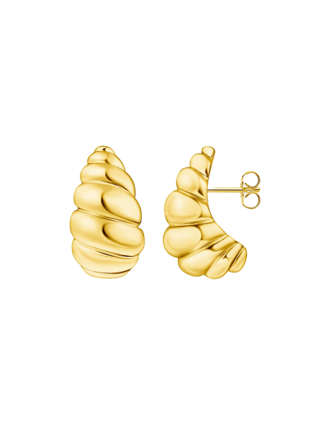 Gold Plated Organic Shaped Stud Earrings
