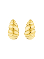 Boucles D'oreilles Puces Plaquées Or En Forme Organique