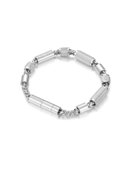 Urban Texture Armband Van Police Voor Mannen – Zilver