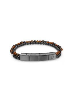 Double Impact Armband Van Police Voor Mannen – Bruin