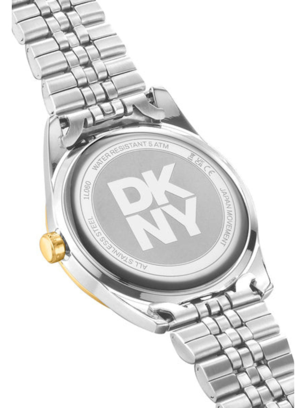DKNY DK1L060M0065 Parsons Logo - Bicolor Zilver en Goud | Diademita