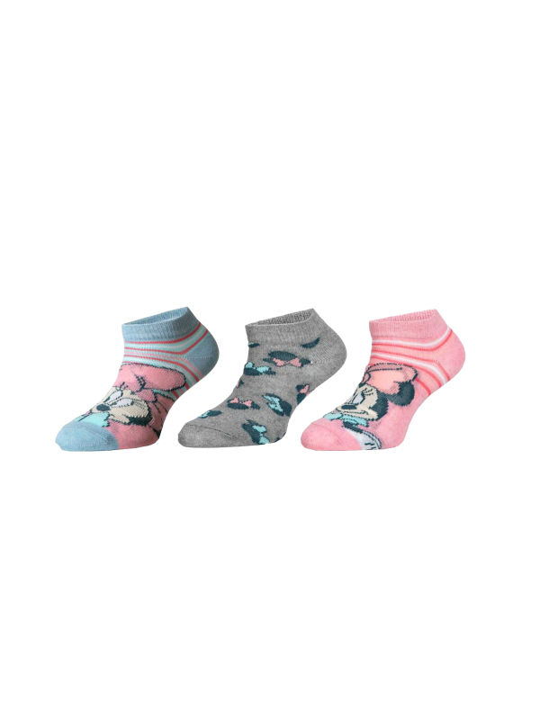 Disney Mickey & Minnie - Sneakersocken (3er-Pack)