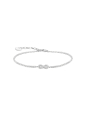 Silver Tennis Bracelet Infinity with White Stones