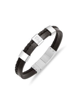 PEAGB0040702 Police - Bracelet Ben en Cuir Marron | Diademita