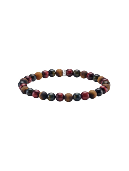Talisman Bracelet With Tiger Eye Beads