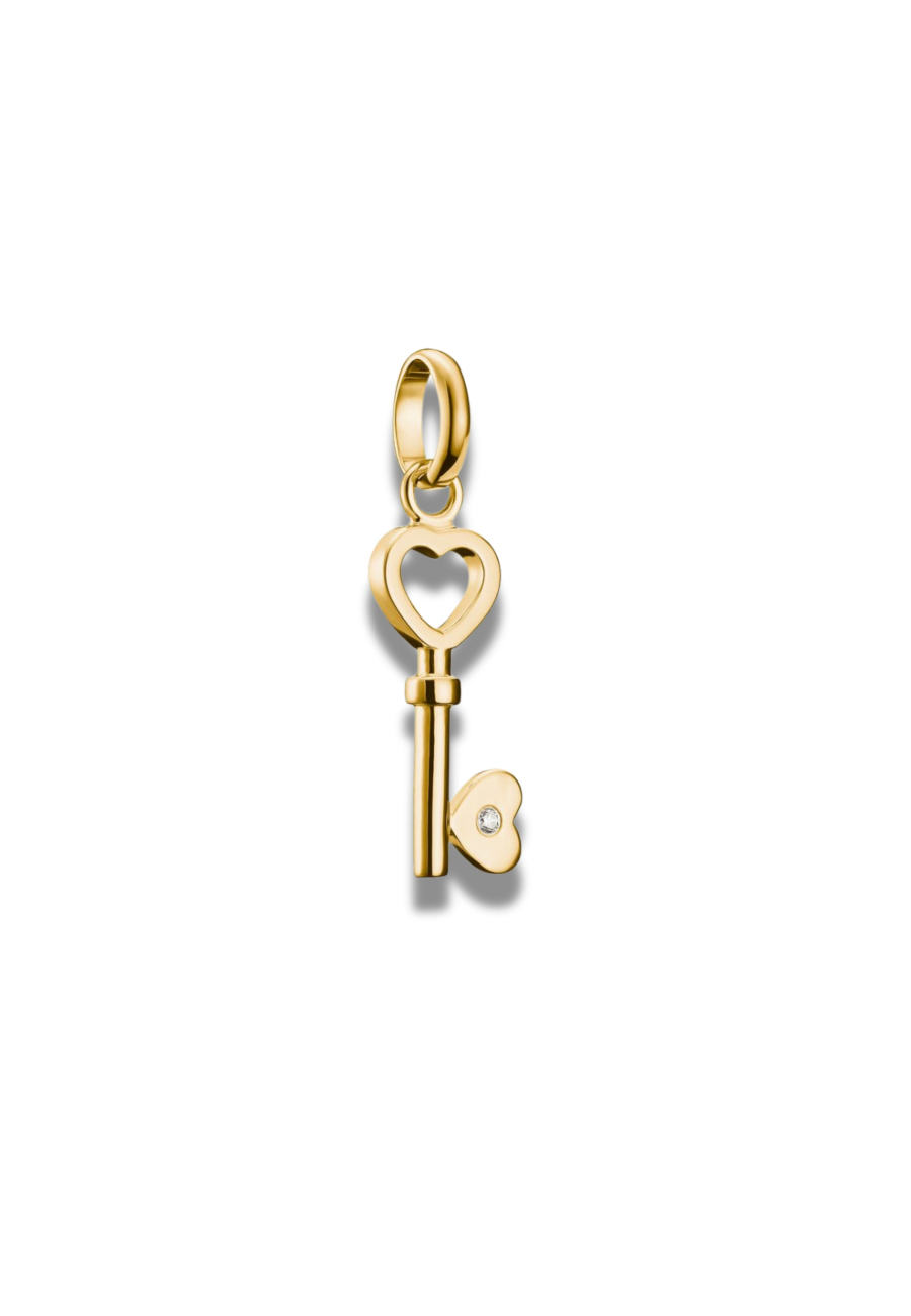 Pendentif Charm Clé De L’Amour – Connect Doré À L’Or Fin