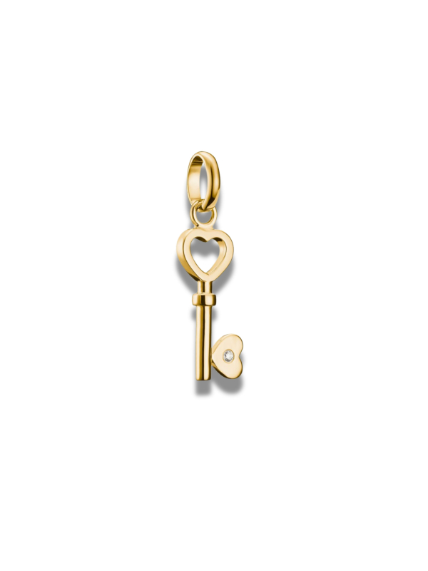 Pendentif Charm Clé De L’Amour – Connect Doré À L’Or Fin