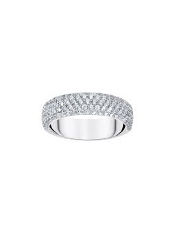 Thomas Sabo TR2460-051-14 Silver Band Ring With White… | Diademita