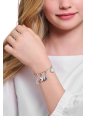 Bracelet Charm En Argent Avec Pièce Blanche