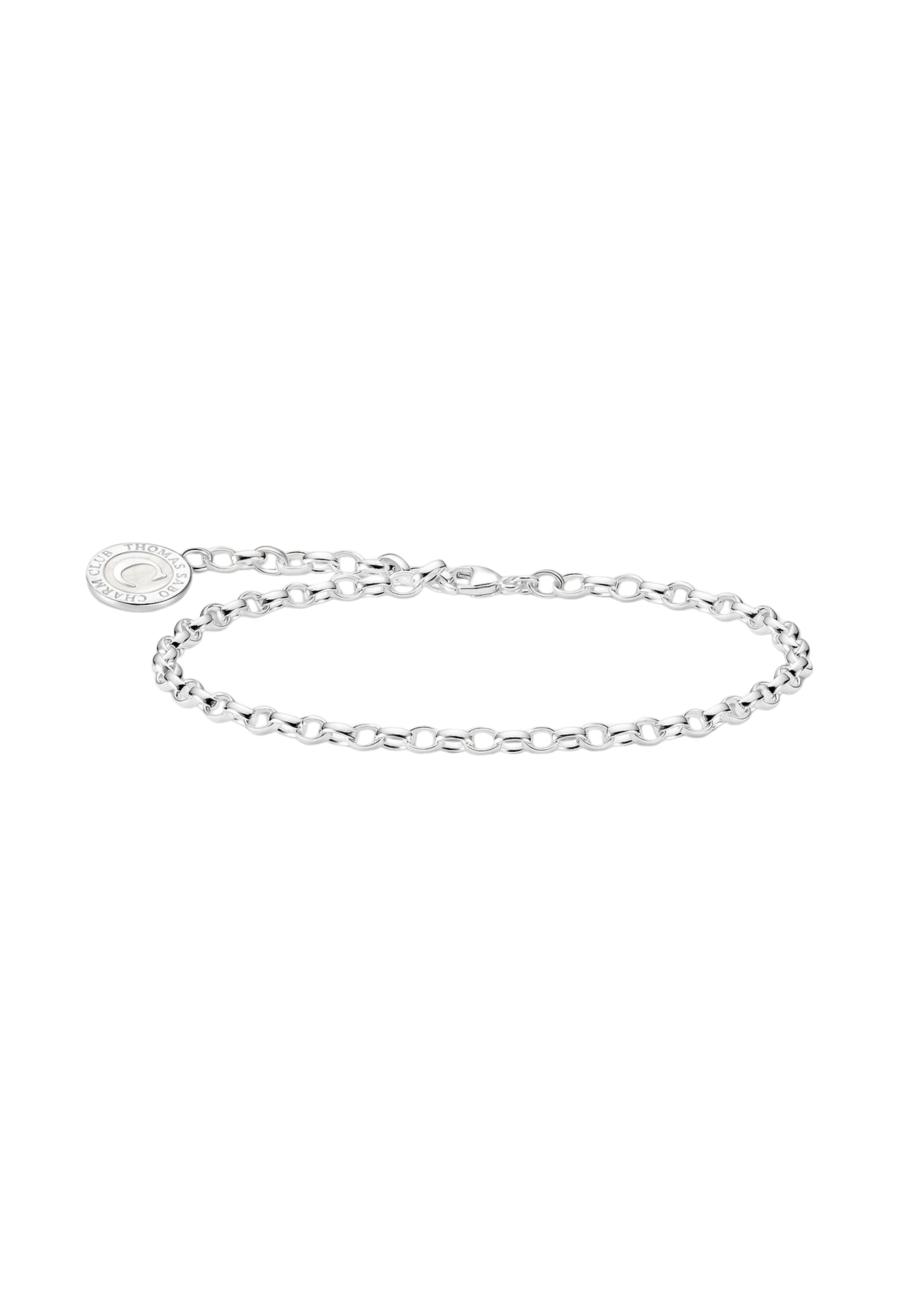Charm-Armband Aus Silber Mit Weißer Münze
