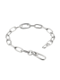 Charm Bracelet With Connect Link Silver