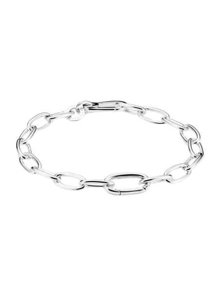 Charm Bracelet With Connect Link Silver