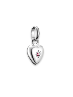Charm Pendant Heart With Star Connect Silver