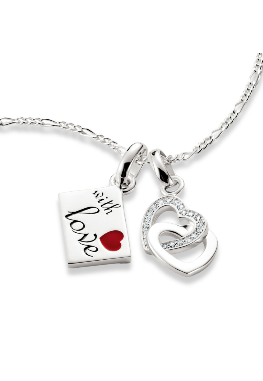 Charm-Anhänger Liebesbrief Connect Silber