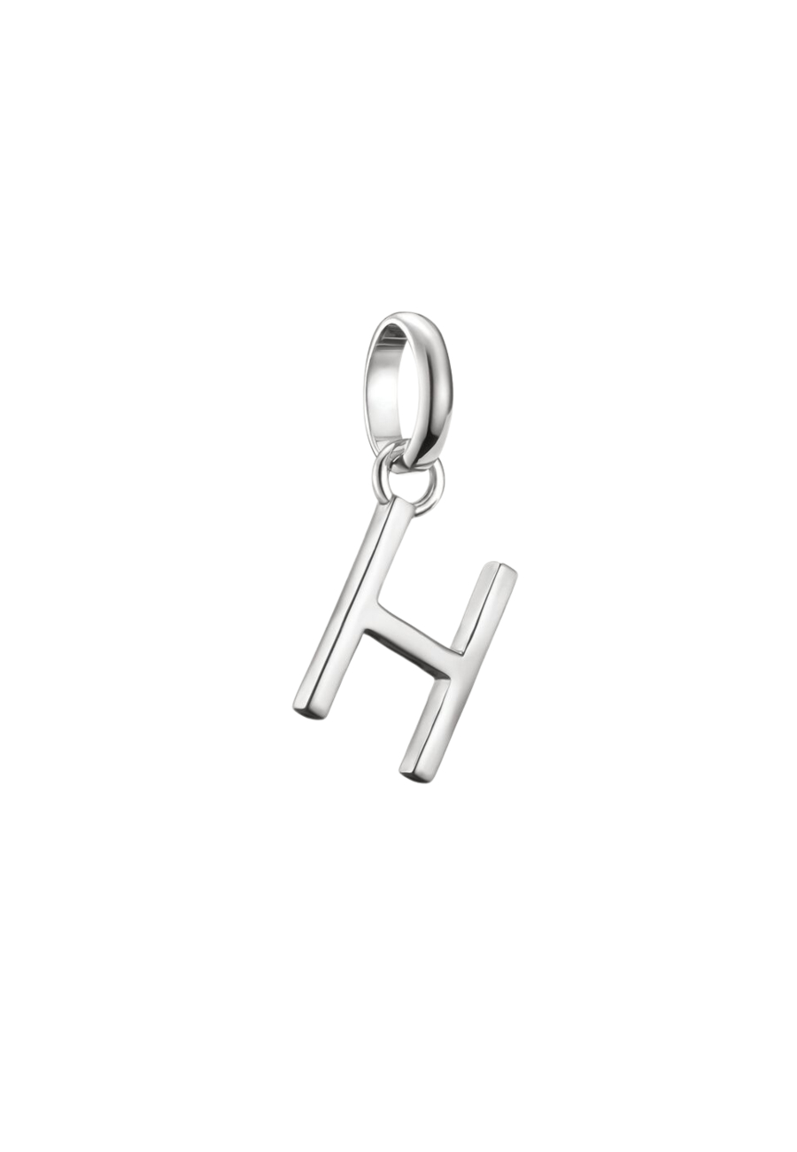 Charm pendant letter H Connect silver