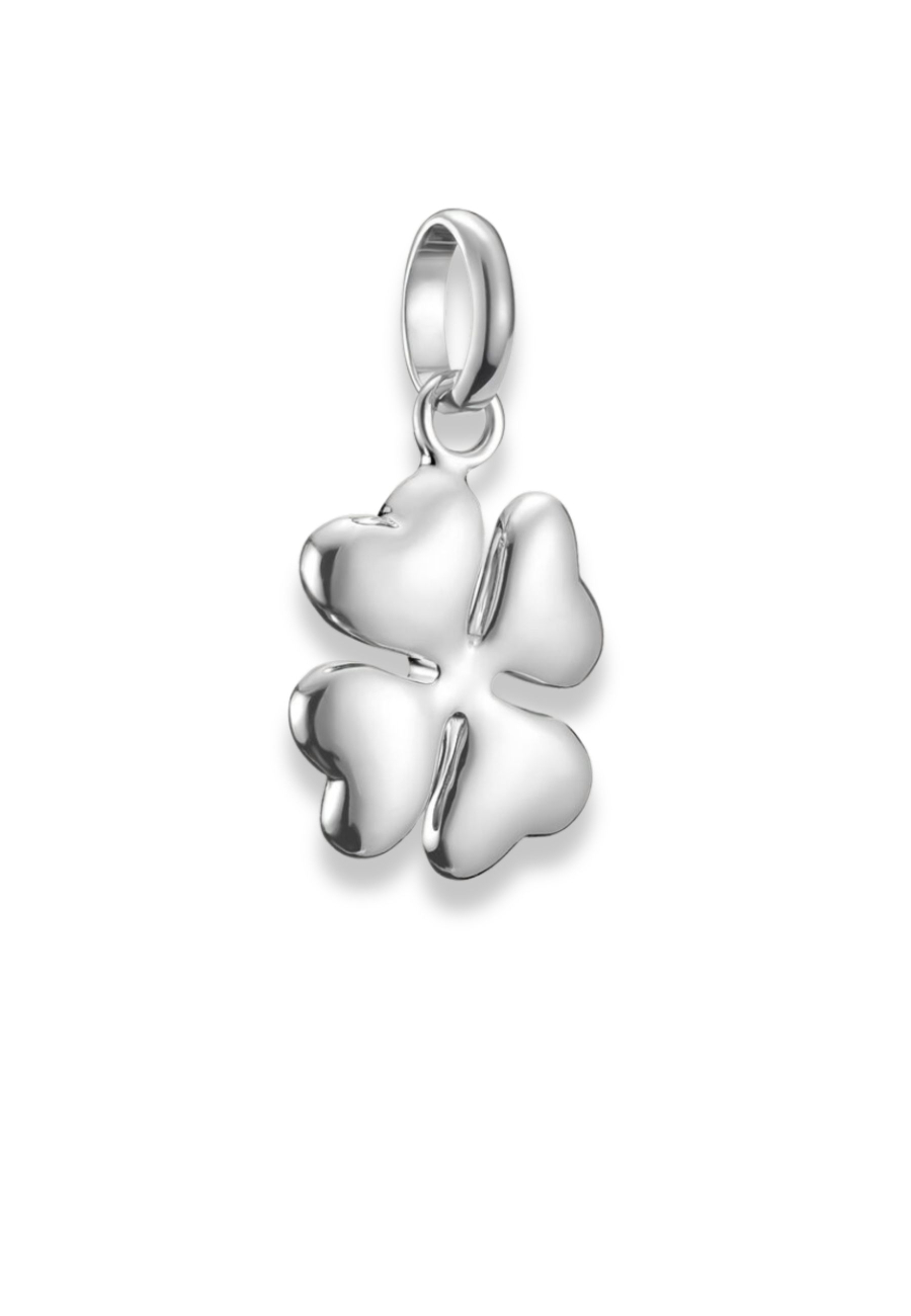 Pendentif Trèfle Porte-Bonheur Avec Pierres Connect Argent