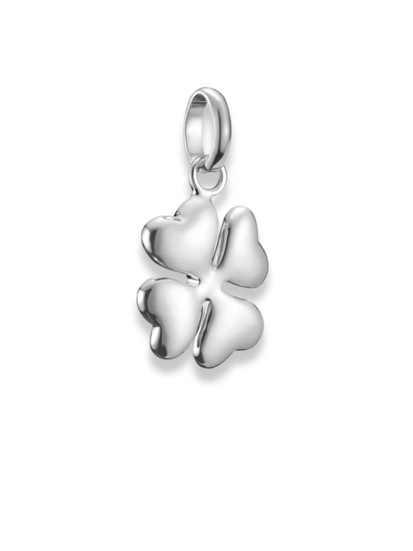 Charm-Anhänger Glücksklee Mit Steinen Connect Silber