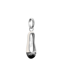 Pendentif Charm Danseuse Crème Connect Argent