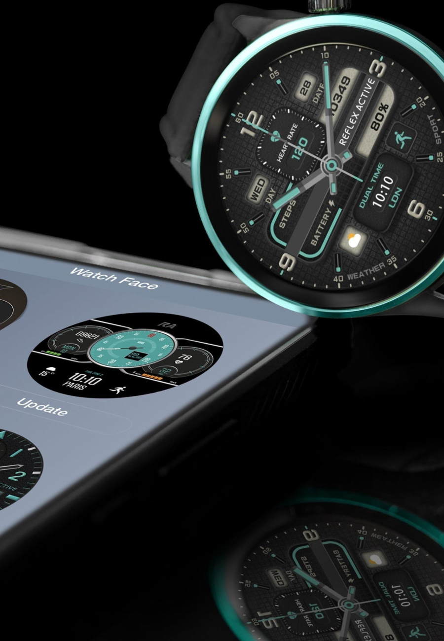 Series 54 AMOLED GPS Black and Green Smart Calling Watch