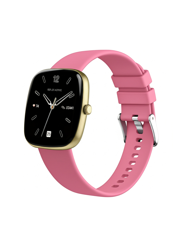 Montre connectée REFLEX avec bracelet en silicone rose