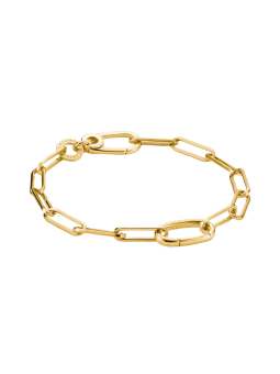 Bracelet charm trombone avec maillon Connect plaqué or