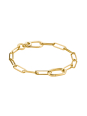 Charm-Armband Paperclip mit Connect-Glied vergoldet