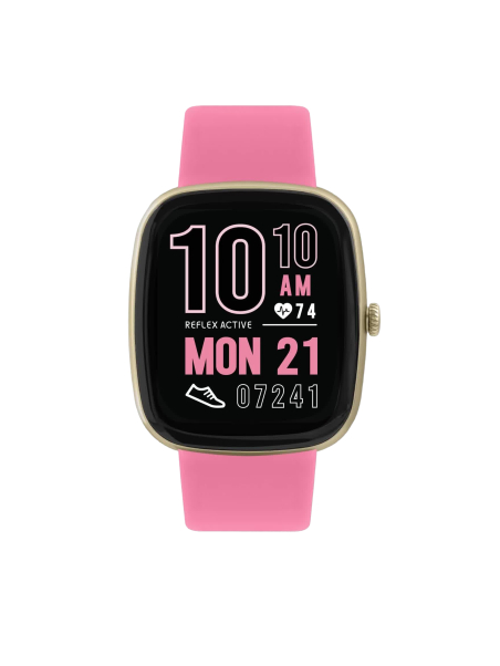 REFLEX Smartwatch mit rosa Silikonarmband