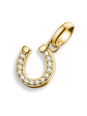 Charm Pendant Horseshoe With Stones Connect Gold-Plated